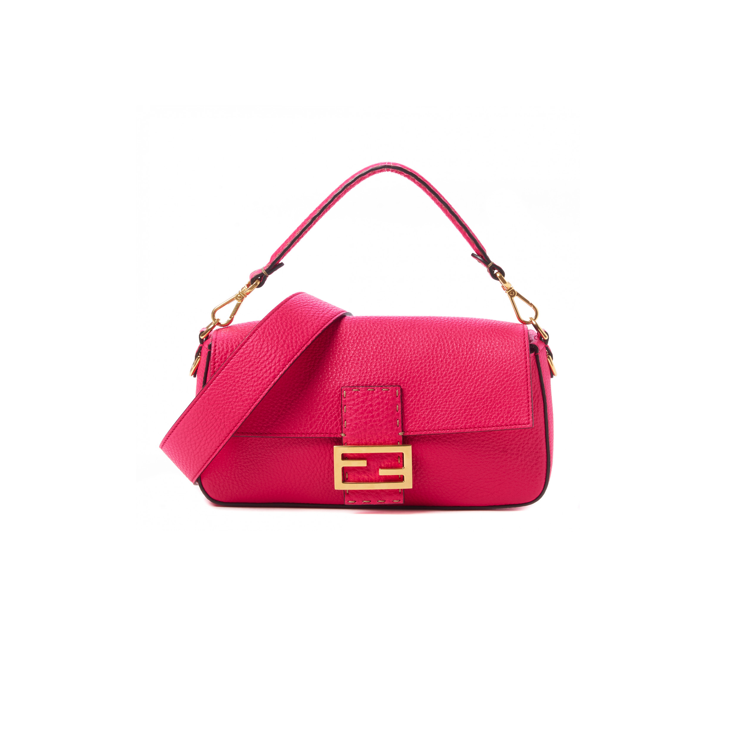 F**di cuoio romano selleria baguette fuxia (32*18*6cm)